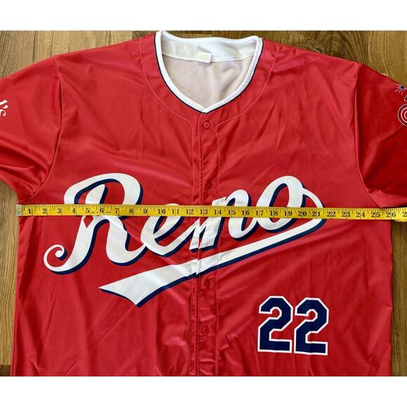 Reno Aces MiLB Battle Born Nevada Red Jersey Mens XL #22 EUC - Picture 5 of 11